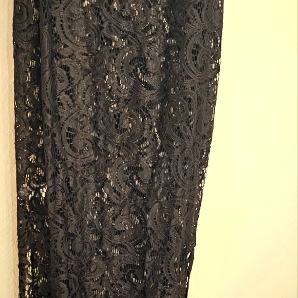 NWT Forever Rose Couture Black Long Lace/Crotchet Dress. XL - Picture 6 of 12